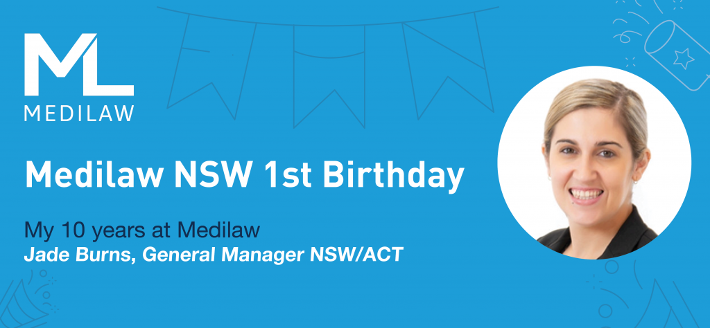 (Medilaw NSW's 1st Birthday) The last 10 years - Jade Burns